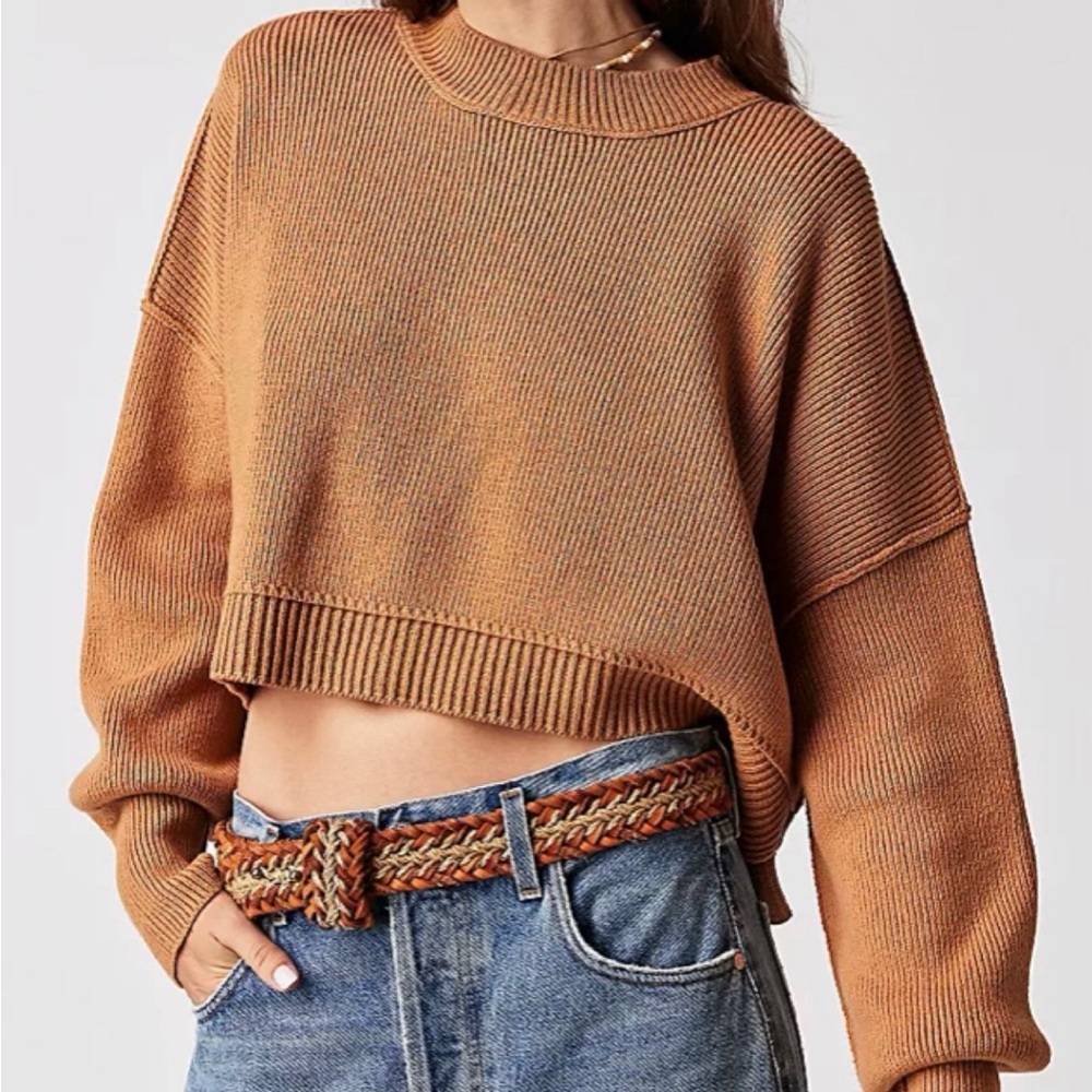 Free People Camel Sweater
